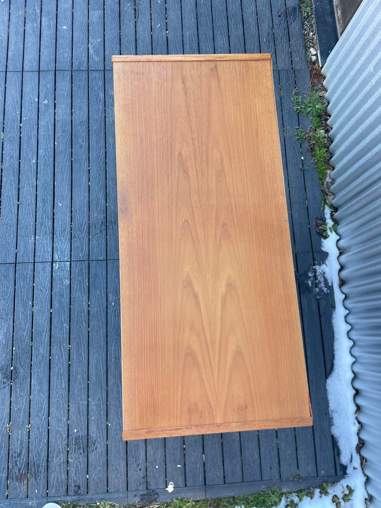 Vintage Teak Record Cabinet