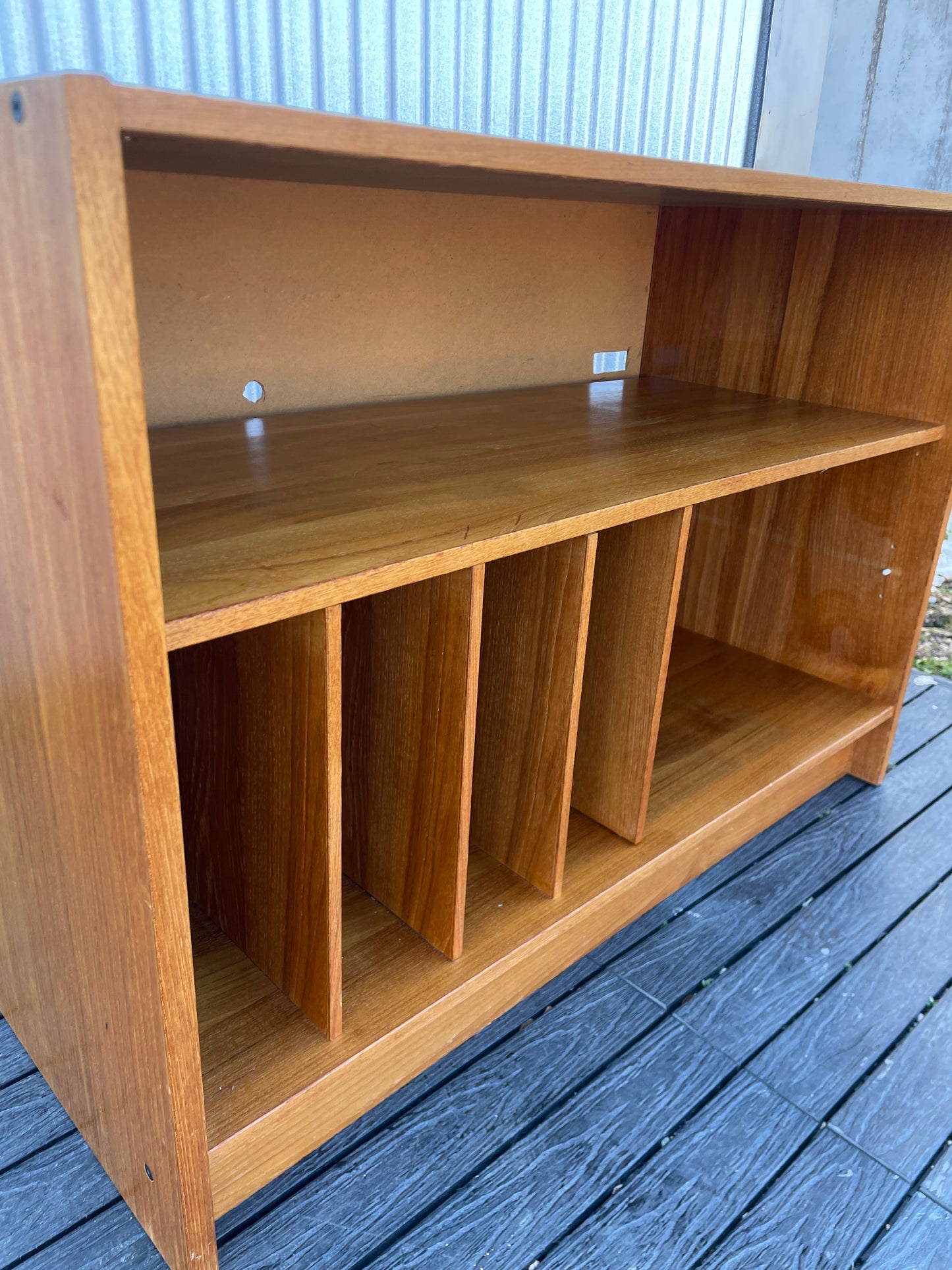 Vintage Teak Record Cabinet