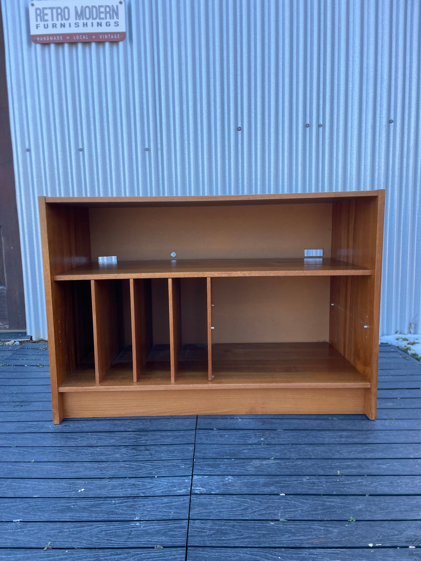 Vintage Teak Record Cabinet