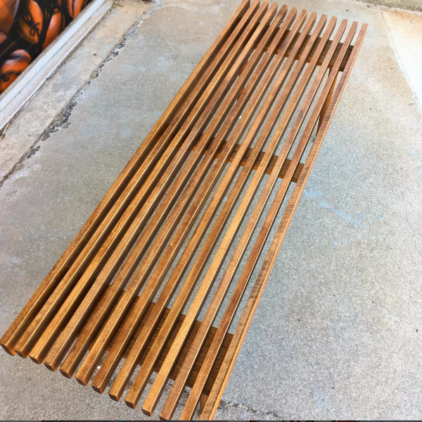 Slat Bench with Steel Hairpin Legs- Made to Order