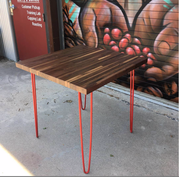 Butcher Block  Table 36"  x 72" W with Steel Hairpin Legs