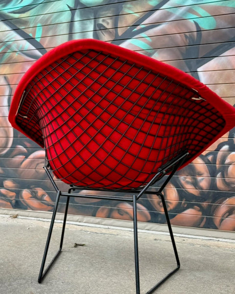 Vintage Small Diamond Bertoia with Red Cover