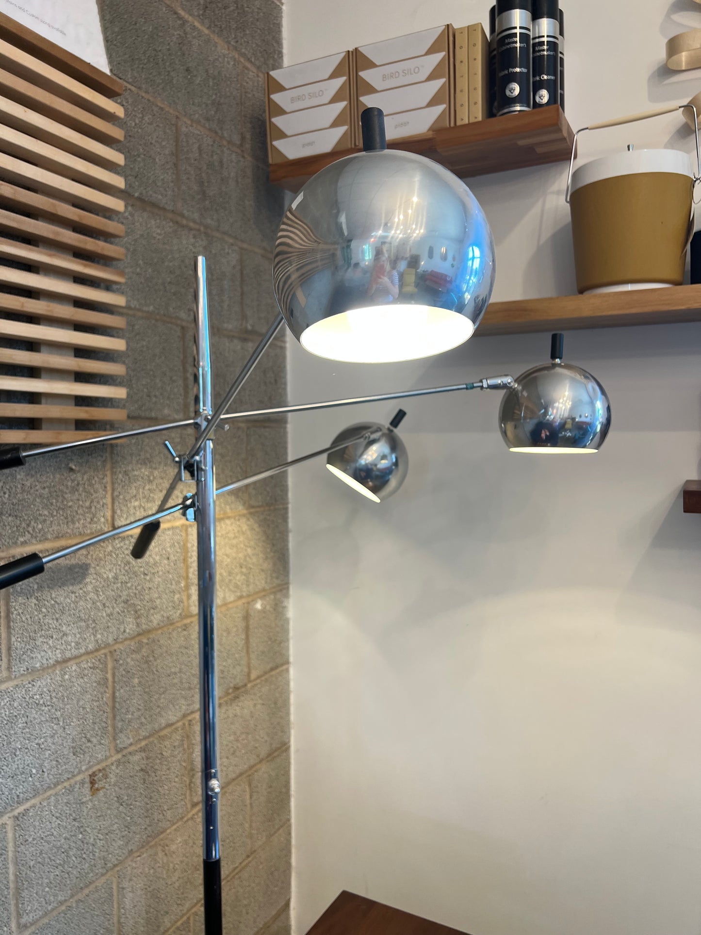 Vintage Triennale  Orbiter Chrome Floor Lamp