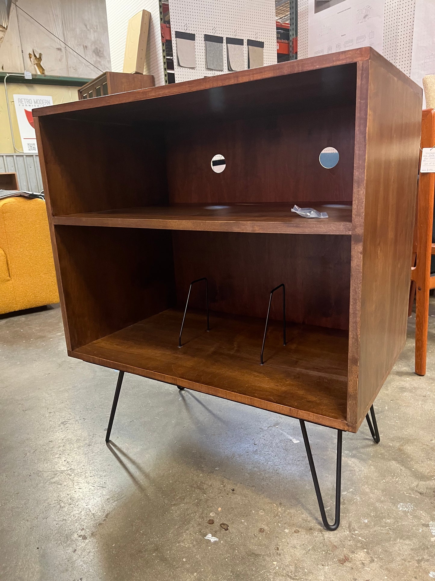 Walnut Record Cabinet