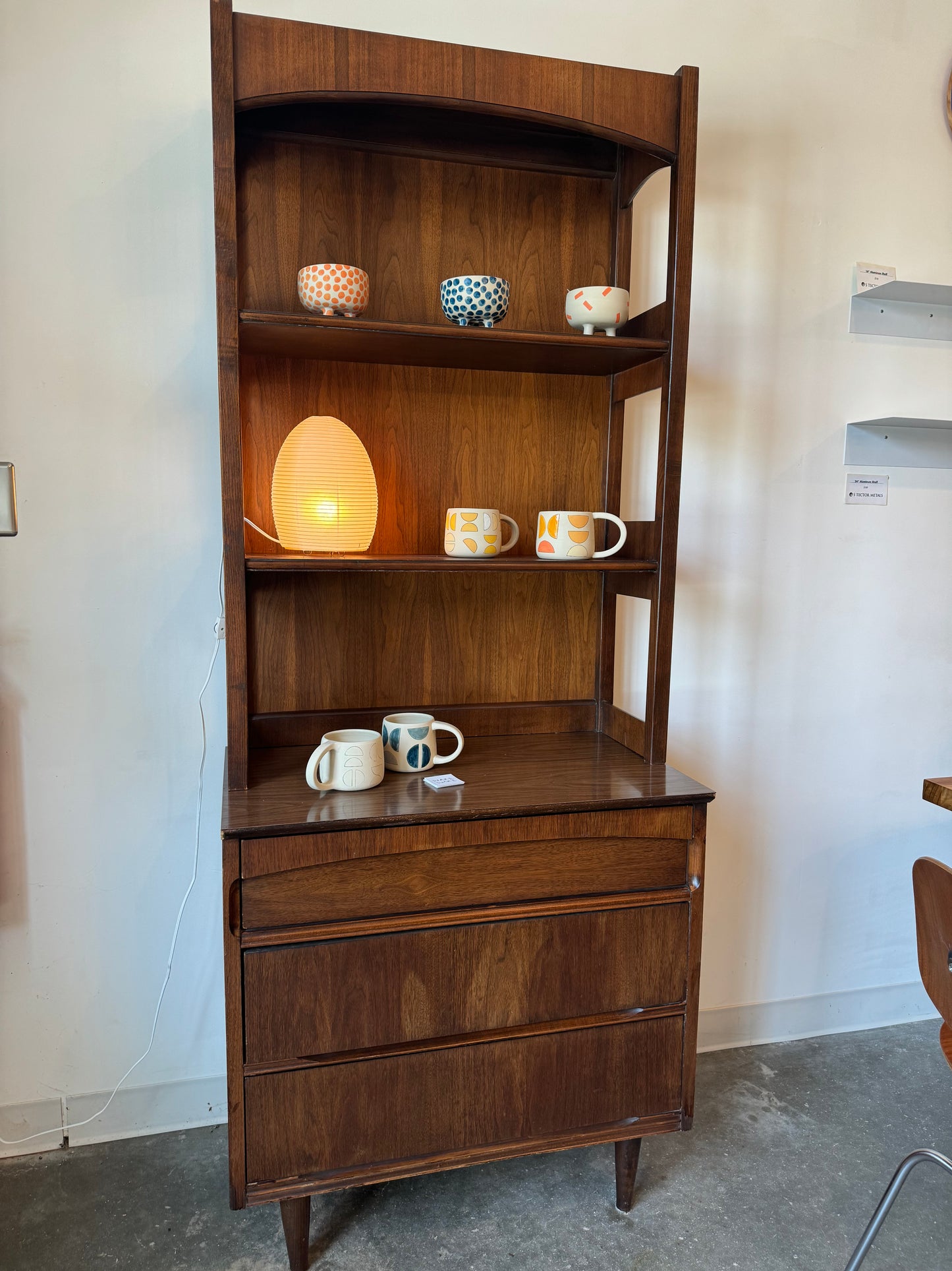 Vintage Chest of Drawers with Display Shelf