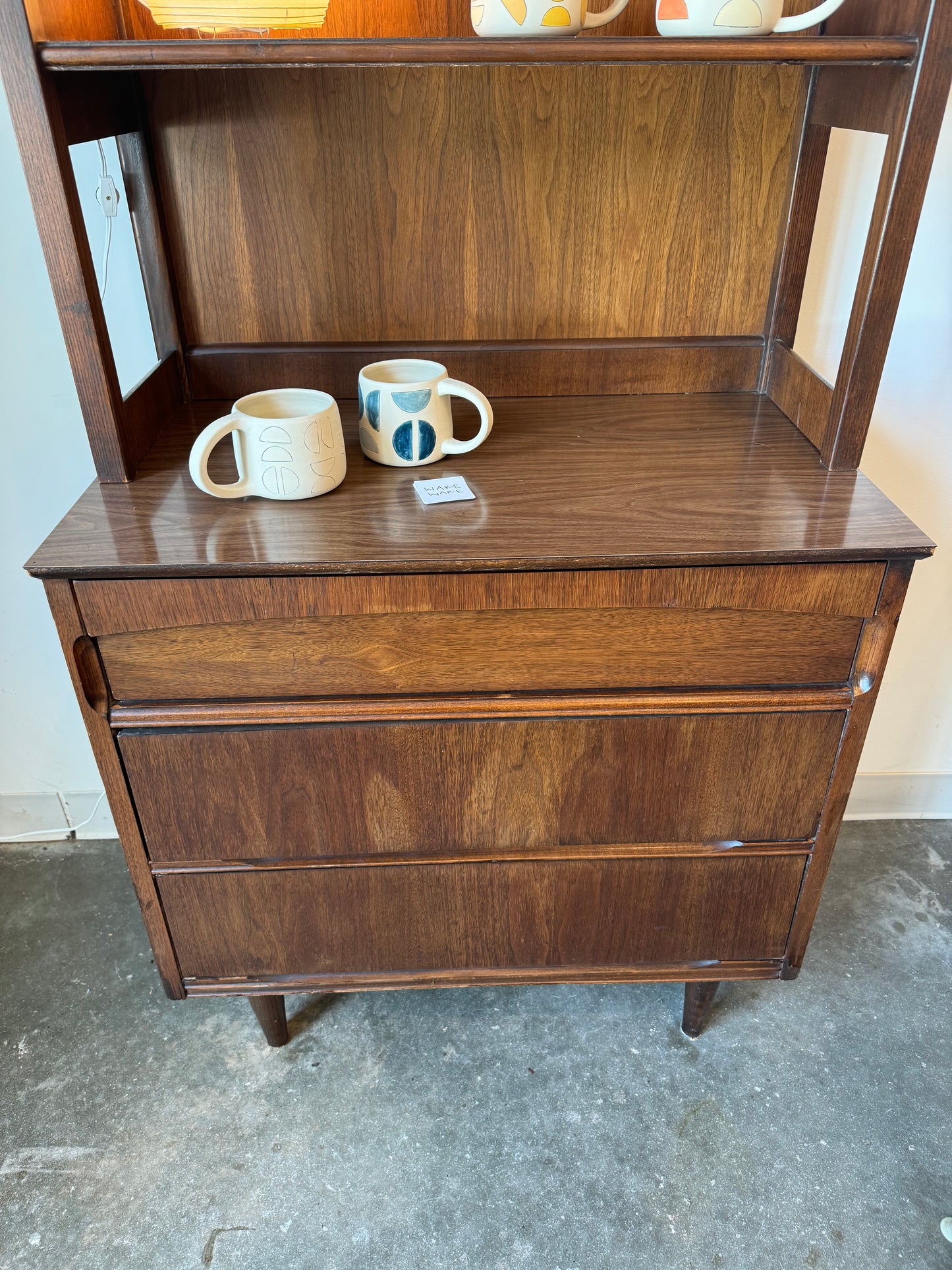 Vintage Chest of Drawers with Display Shelf