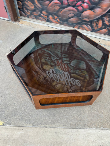 Vintage Lane Coffee Table with Smoked Glass