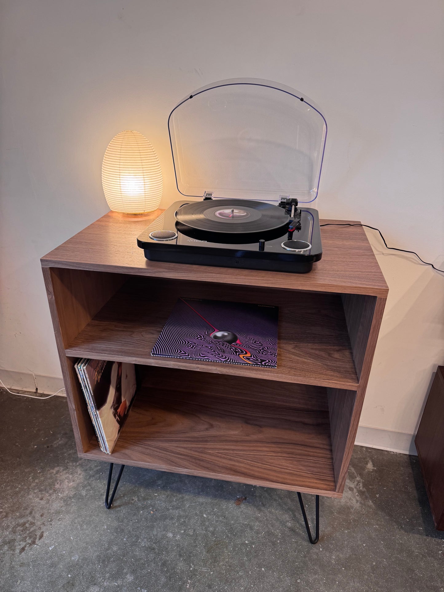 Walnut Record Cabinet