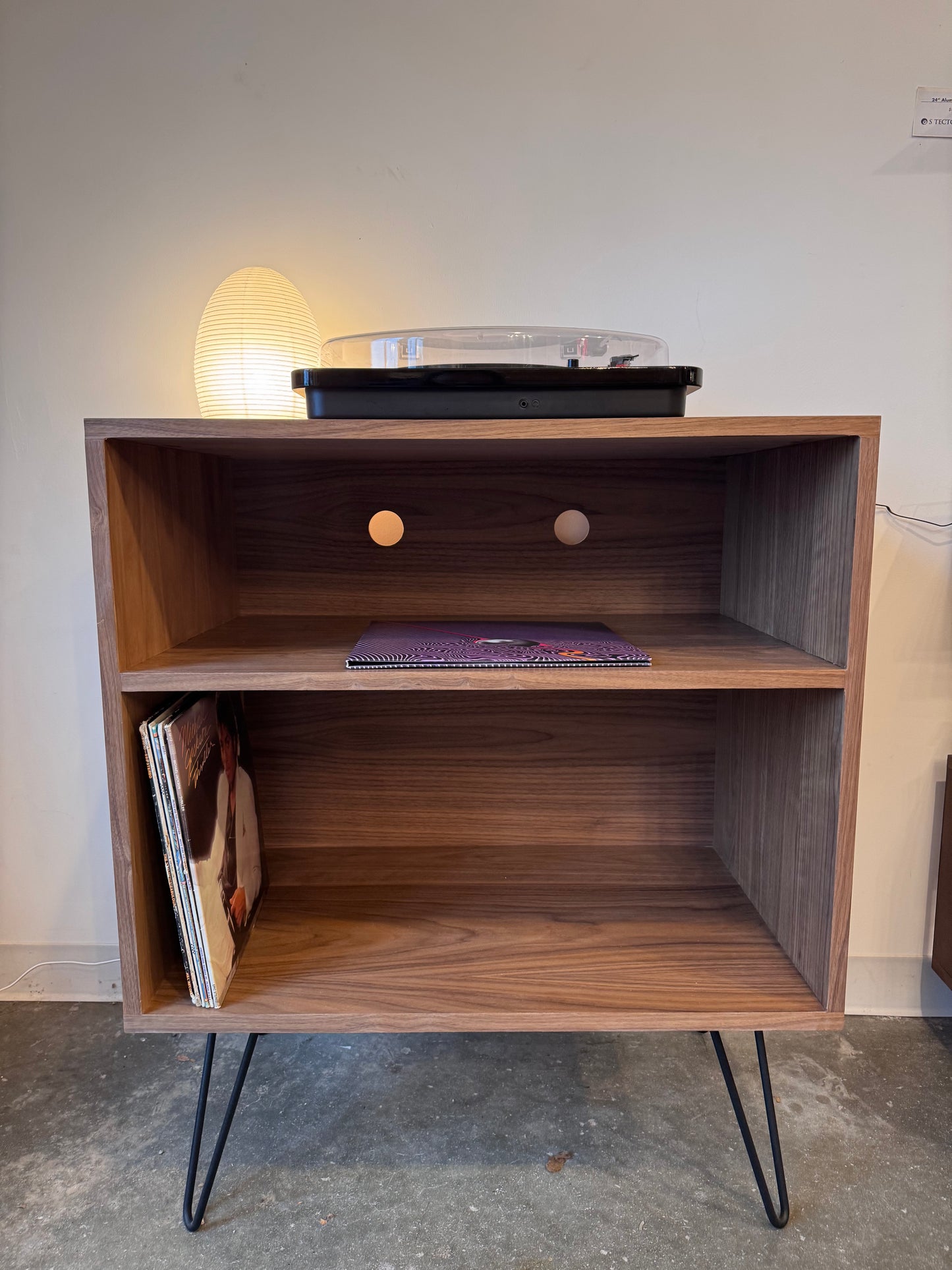 Walnut Record Cabinet