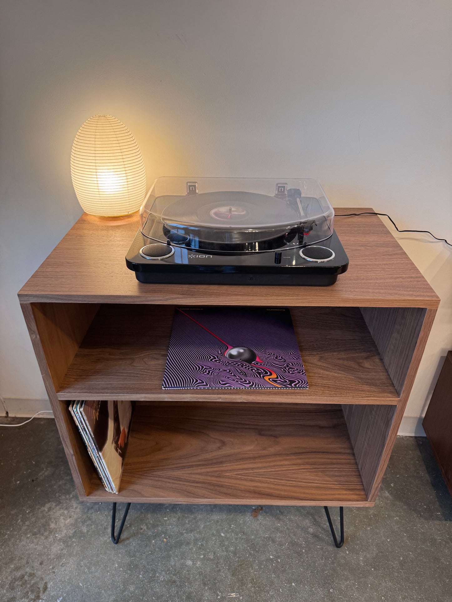 Walnut Record Cabinet