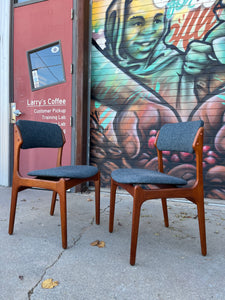 Pair of Vintage Teak  Chairs Designed by Erik Buch
