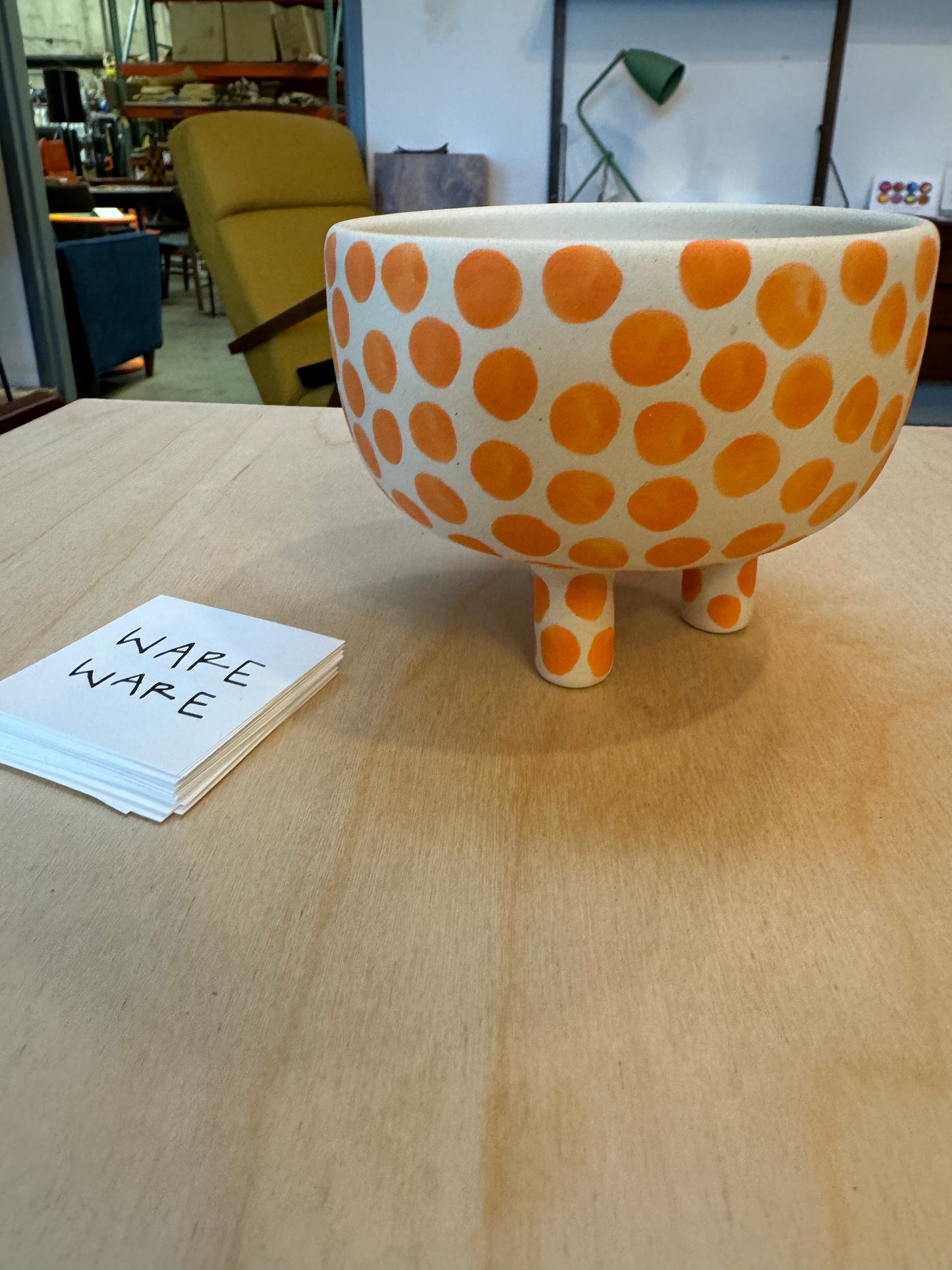 Ware Ware Orange Dots Ceramic Planter