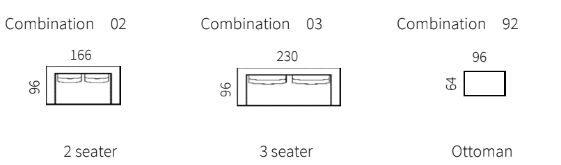 Luka 2 Seater Sectional + Chaise