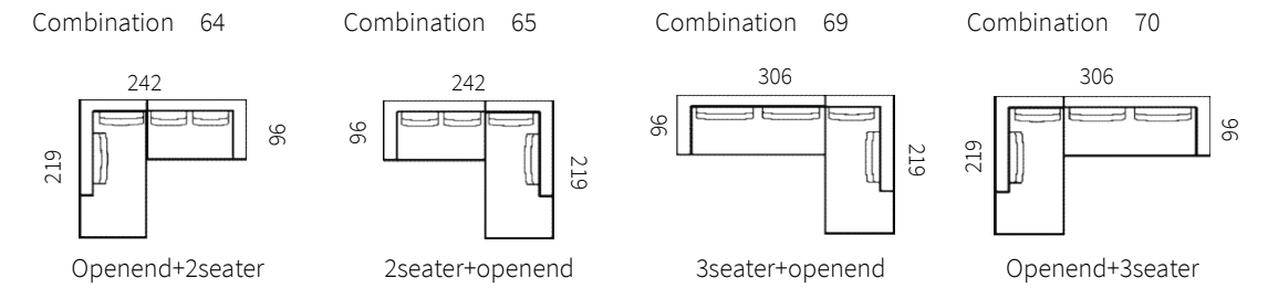 Luka 2 Seater Sectional + Chaise