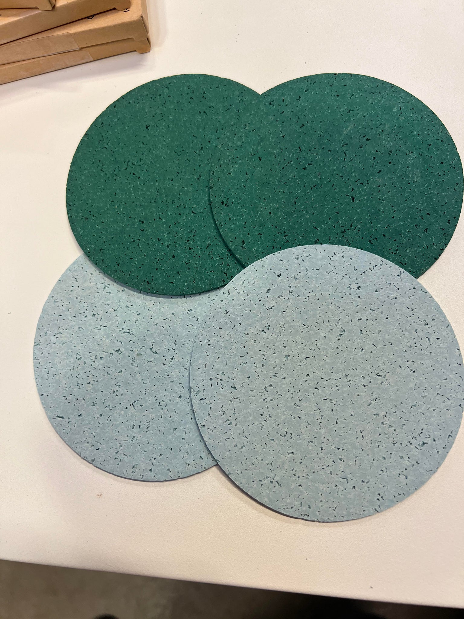 Two Toned Recycled Rubber Coasters by Tortuga