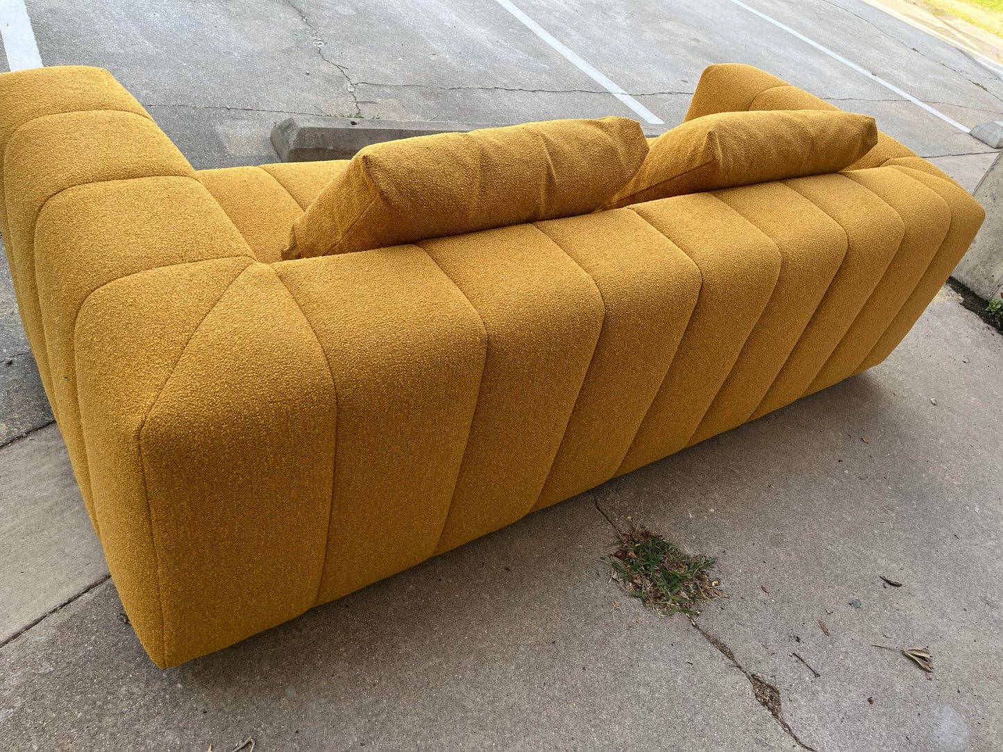 Luna Scandi Channel Tufted Sofa