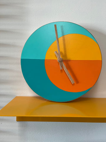 Amencer  en la Playa Handpainted Clock by Suijinli Designer
