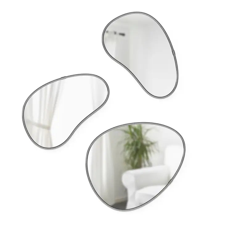 Hubba Pebble Mirror - Set of 3 by Umbra