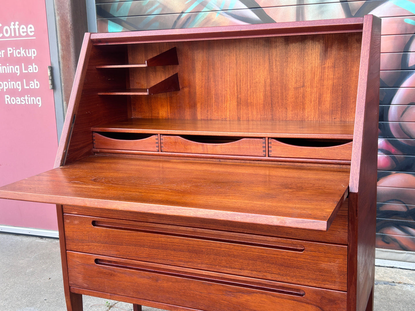 Danish Teak Secterary Desk