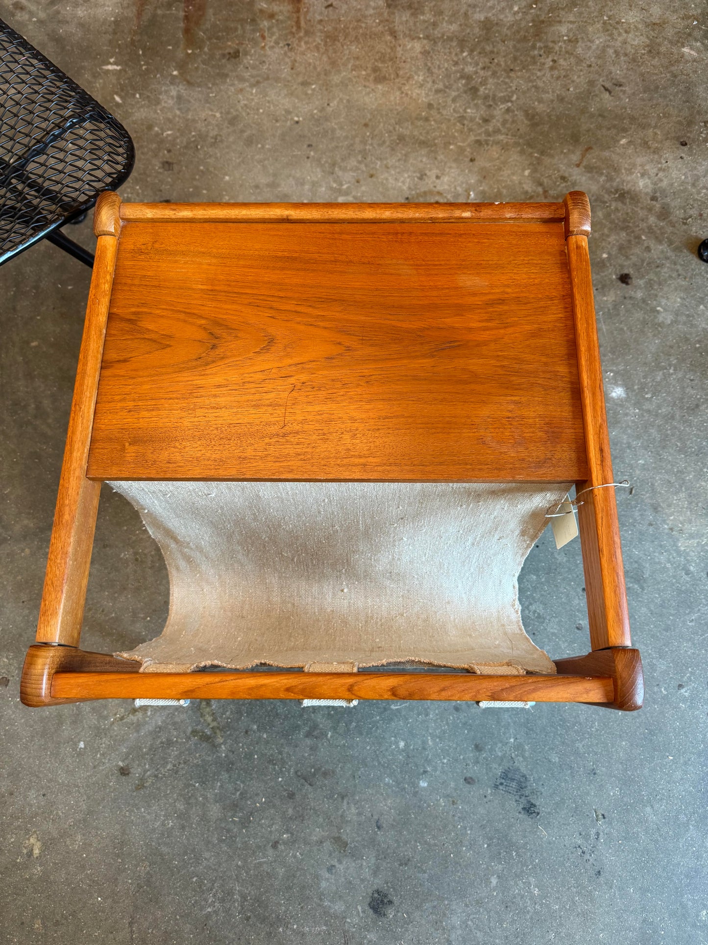 Vintage Mid Century Modern Magazine Rack Side Table