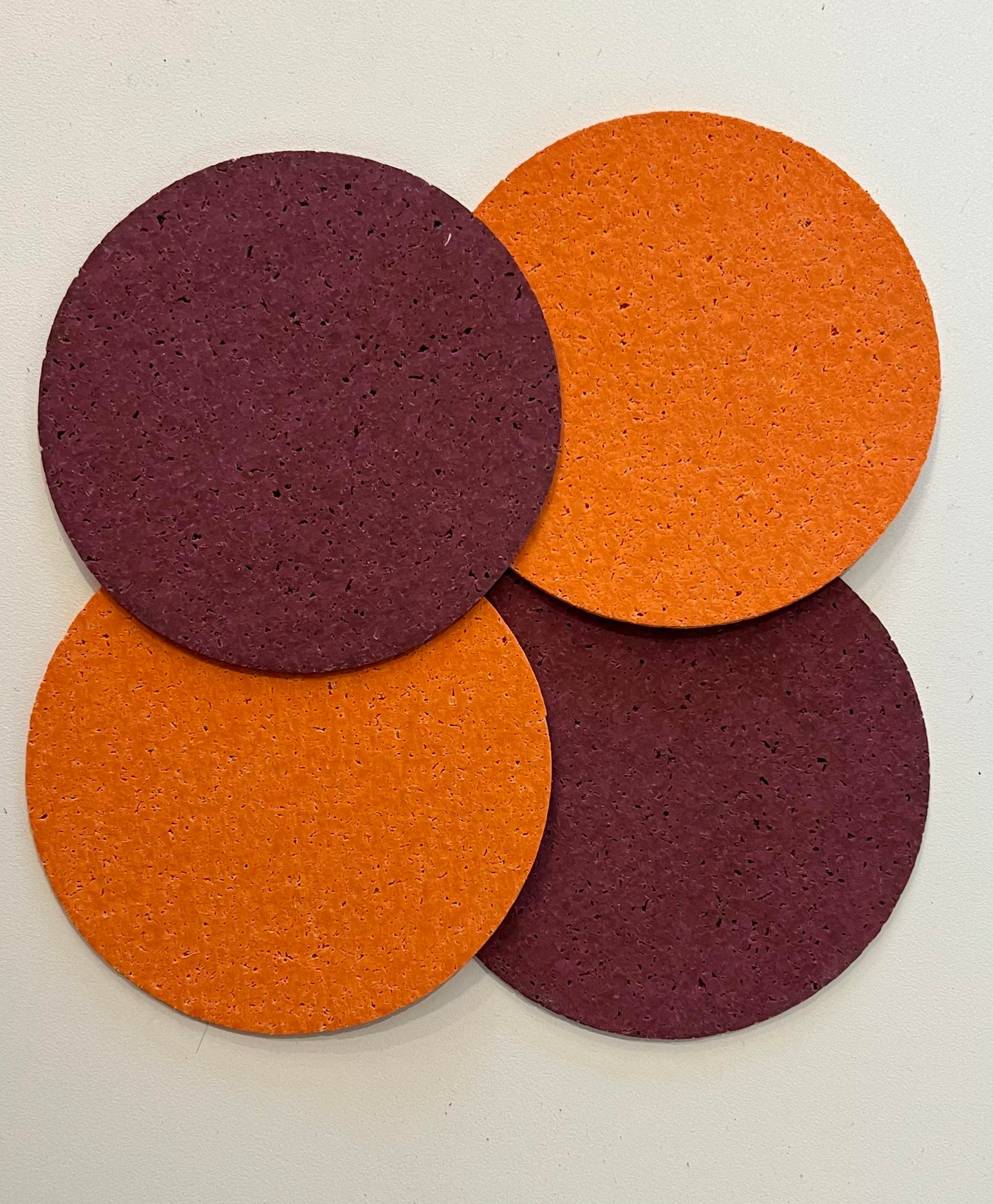 Two Toned Recycled Rubber Coasters by Tortuga