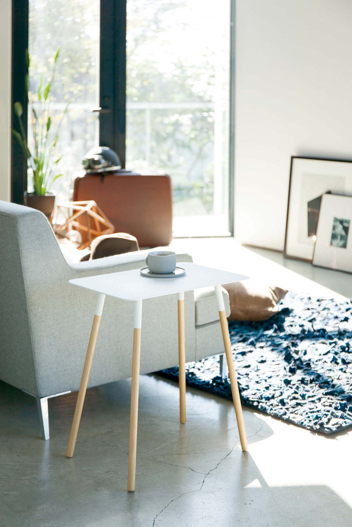 Minimalist Rectangular Side Table by Yamazaki Home – Retro Modern
