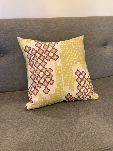 Handmade Accent Pillow in 1960s fabric