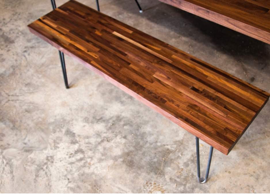 Butcher Block Bench (Two Seater) - Made to Order