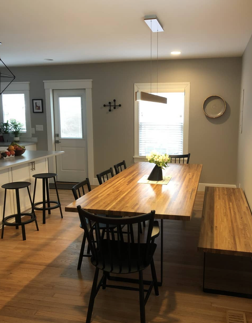 Butcher Block Table 25" x 48"-72"- Modernist Legs