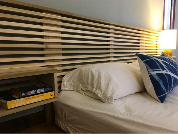 Extra Long Slat Headboard with Pair of Side Tables – Made to Order