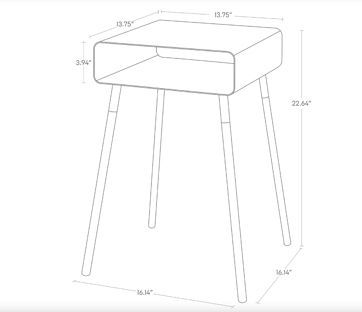 Storage Table Steel + Wood by Yamazaki Home