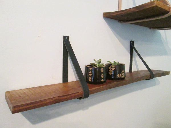 Accent Shelf Wood for Leather Strap Kits